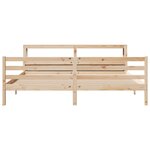 vidaXL Cadre de lit avec tête de lit sans matelas 200x200 cm