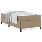 vidaXL Cadre de lit avec matelas Cappuccino 90 x 190 cm Faux cuir