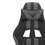 vidaXL Chaise de jeu Noir et gris Similicuir