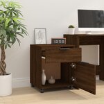 vidaXL Classeur mobile avec roues Chêne marron 45x38x54 cm Bois