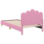vidaXL Cadre de lit pour enfants avec tête de lit Rose 90 x 190 cm
