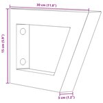 vidaXL Supports d'étagères pour lavabo 2 Pièces blanc trapèze acier