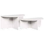 vidaXL Table basse 2 Pièces Blanc 79 x 39 5 x 40 cm Bois massif en pin