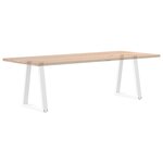 vidaXL Pieds de table à manger en forme de V  2 pièces  blanc  60 x (72-73 3) cm  acier