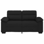 vidaXL Canapé à 2 places noir 120 cm tissu