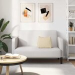 vidaXL Coussin de Dos Crème 45 x 20 x 35 cm tissu