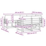 vidaXL Ensemble de canapés d'extérieur 7 pc Blanc et Beige Polyester