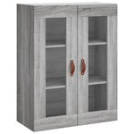 vidaXL Buffet haut Sonoma gris 69 5x34x180 cm Bois d'ingénierie