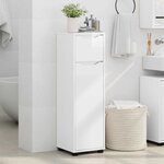 vidaXL Cabinet de salle de bain Blanc brillant 30 5 x 30 x 101 cm