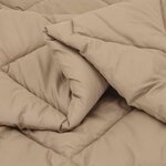 vidaXL Duvet complet toute l'année Taupe 220 x 200 cm Microfibre