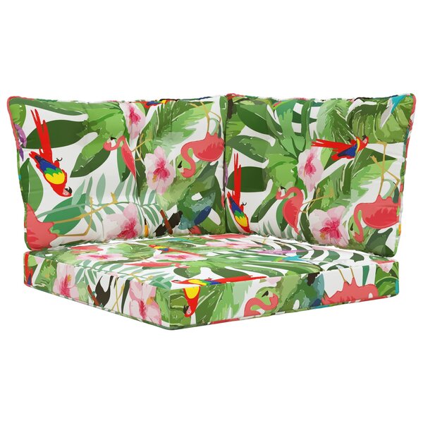 vidaXL Coussin de canapé d'extérieur 3 Pièces coloré Polyester