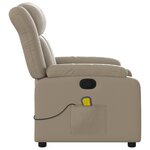 vidaXL Fauteuil de massage inclinable Cappuccino Similicuir