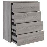 vidaXL Buffet avec 4 tiroirs 60x30 5x71 cm Sonoma gris