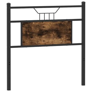 vidaXL Tête de lit chêne fumé 80 cm bois d'ingénierie et acier