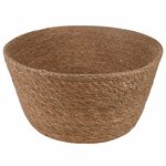 vidaXL Pot de plante avec poignées 2 Pièces Naturel Ø 22 x 20 cm