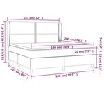 vidaXL Sommier à lattes de lit avec matelas Gris 180x200 cm Similicuir