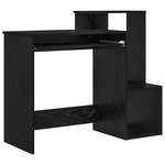 vidaXL Bureau Chêne noir 106 x 41 x 88.5 cm Bois d'ingénierie