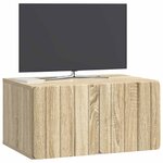 vidaXL Meuble TV mural 59 5 x 41 x 30 cm Chêne Sonoma