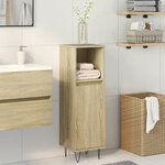 vidaXL Armoire salle de bain chêne sonoma 30x30x100 cm