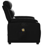 vidaXL Fauteuil de massage inclinable noir similicuir