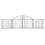 vidaXL Paniers à gabions arqués 30 Pièces 200x50x40/60 cm fer galvanisé