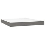 vidaXL Sommier à lattes de lit avec matelas Gris foncé 160x200cm Tissu