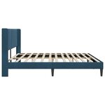vidaXL Cadre de lit avec tête de lit Bleu 200 x 200 cm Velours