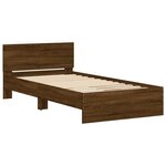 vidaXL Cadre de lit sans matelas avec tête de lit 100x200 cm