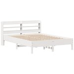 vidaXL Cadre de lit sans matelas blanc 150x200 cm bois de pin massif