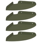 vidaXL Étagère Flottante d'Angle 4 pc Vert olive 18 x 18 x 2 cm