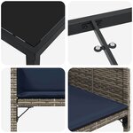 vidaXL Ensemble de salle à manger pour jardin 5 Pièces Gris polyrotin