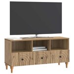 vidaXL Meuble TV 102 x 34 5 x 50 cm Chêne Artisanal Bois d’ingénierie
