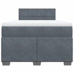 vidaXL Sommier à lattes de lit et matelas gris foncé 120x190cm velours