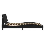 vidaXL Cadre de lit avec LED sans matelas Hanko noir 140x200 cm velours