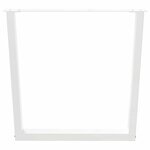 vidaXL Pieds de table à manger en forme de V  2 pièces  blanc  80 x (72-73 3) cm  acier