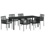 vidaXL Ensemble de 4 Noir Poly Rattan 54x60.5x83.5 cm Durable