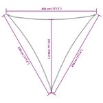vidaXL Voile de parasol tissu oxford triangulaire 4 5x4 5x4 5 m jaune