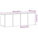 vidaXL Meubles TV 2 pièces Chêne noir 120 x 30 x 41 cm Bois d'ingénierie