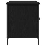 Meuble TV vidaXL Noir Chêne 100x40x50 cm Bois d'ingénierie et Acier