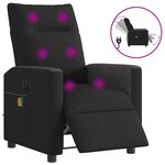 vidaXL Fauteuil de massage inclinable électrique Noir Tissu