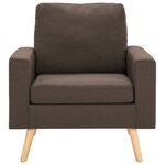 vidaXL Fauteuil marron tissu