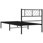 vidaXL Cadre de lit métal sans matelas avec tête de lit noir 107x203cm