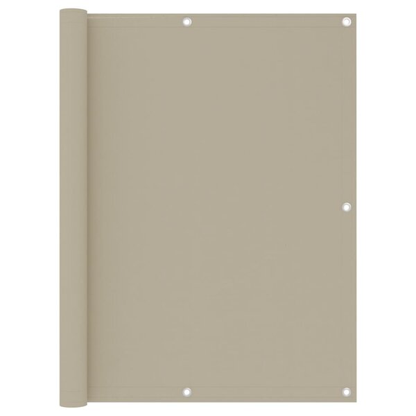 vidaXL Écran de balcon Beige 120x500 cm Tissu Oxford