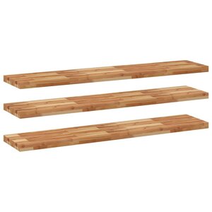vidaXL Étagères flottantes 3 Pièces 140x30x4 cm acacia massif à l'huile