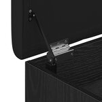 Banc de rangement vidaXL en chêne noir 60x40x45 cm en bois d'ingénierie