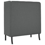 vidaXL Canapé à Haut Dossier Gris foncé 109 x 56 x 121 cm tissu