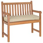 vidaXL Coussin pour banc de palette Beige 100 x 40 x 8 cm Tissu Oxford