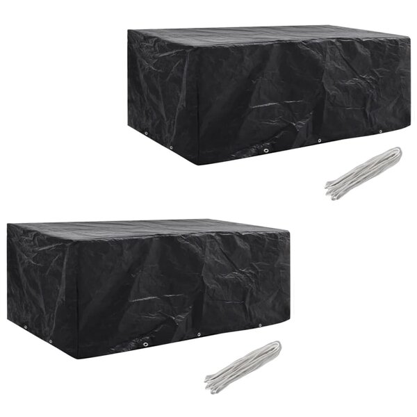 vidaXL Housses de salon de jardin 2 Pièces Rotin 10 œillets 229 x 113 cm