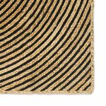 vidaXL Tapis Naturel et Noir 200 x 290 cm Jute