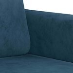 vidaXL Canapé à 3 places Bleu 180 cm Velours
